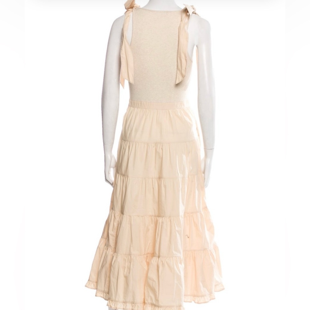 Ulla Johnson Tiered Elegant Cream Ivory  Tiered Skirt - Picture 5 of 14